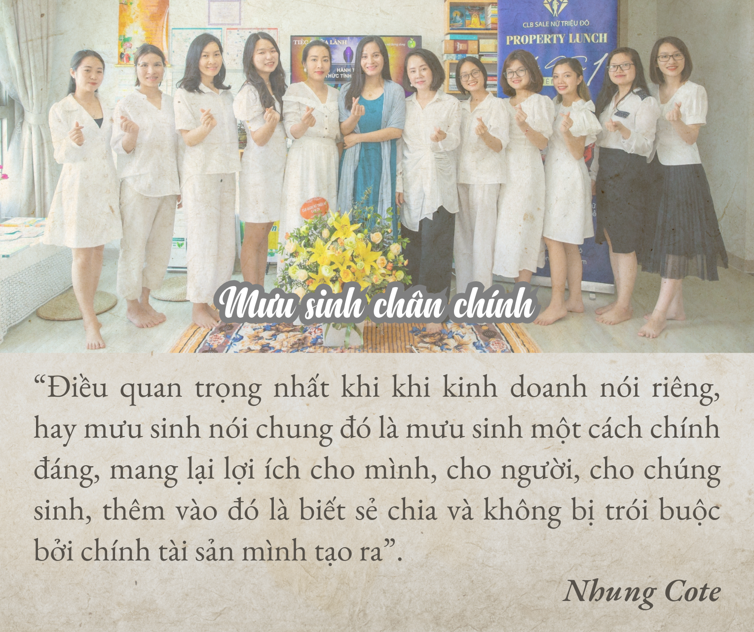 Nhung Cote: Chủ doanh nghiệp càng tu tập càng thành công.
