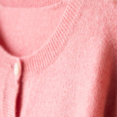 Soft pink button up ladies' sweater