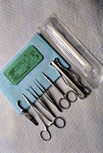 Placement of surgical instruments.