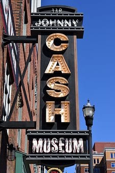Johnny Cash Museum Sign. Image Source: Pixabay user paulbr75 under CC0 Creative Commons license for commercial use.