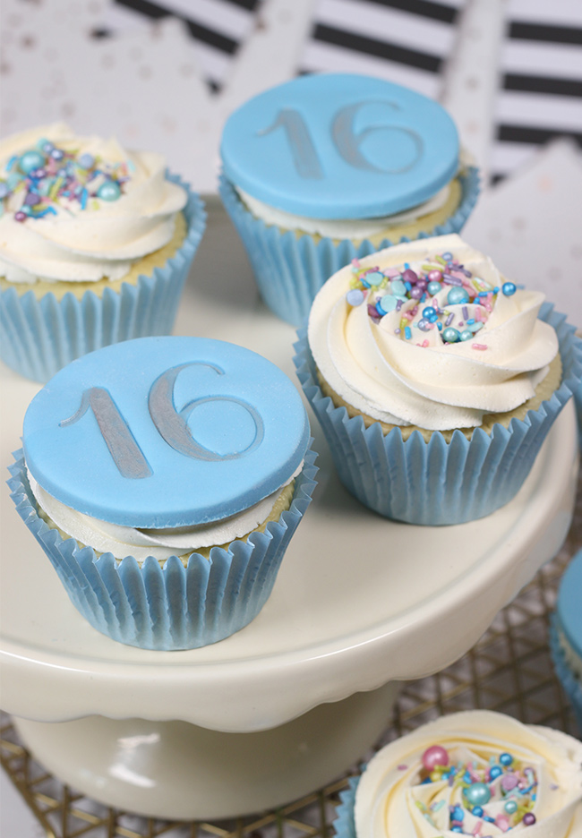 Cupcakes for 16th birthday