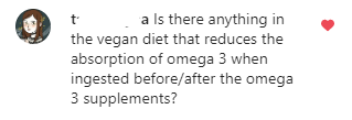 Vegan diet and reduction of the absorption of fatty acids
