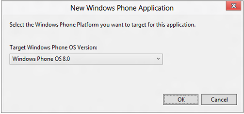 You select Windows Phone OS 8