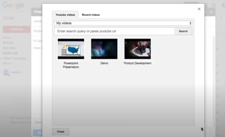 adding video in gmail
