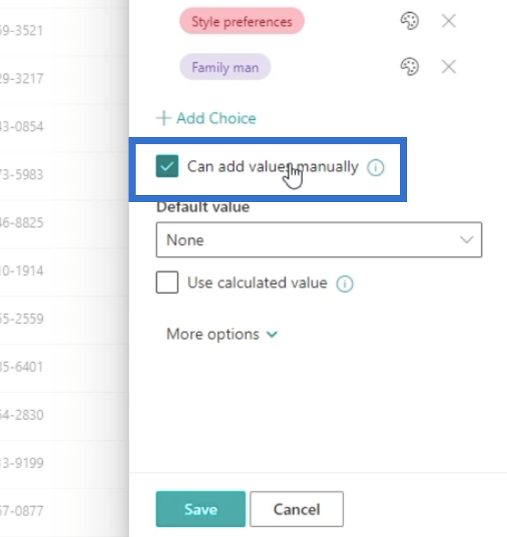 sharepoint choice field