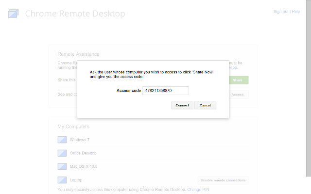 Try Google Remote Desktop : this may help you | PO Tools