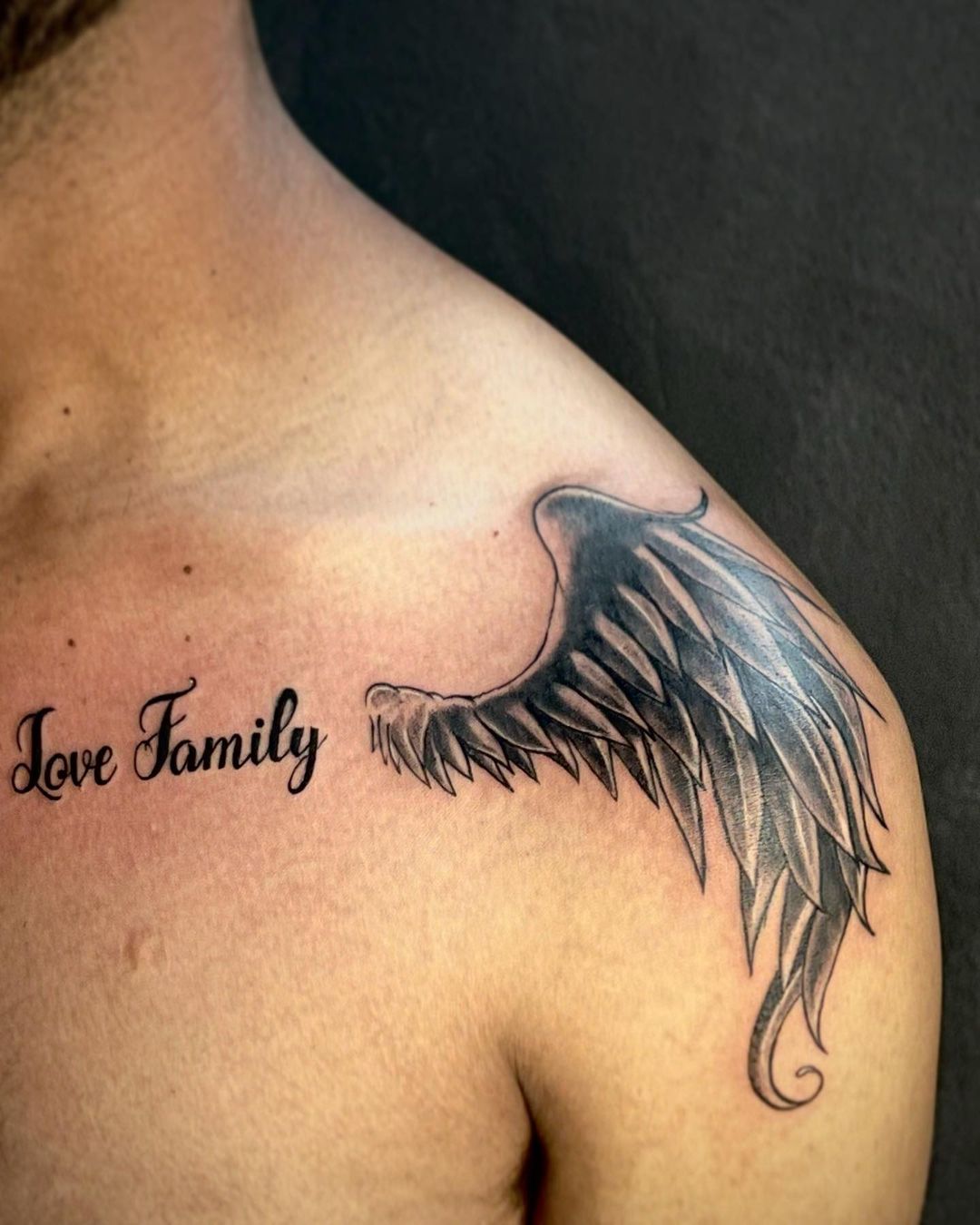 Family Love Wings Tattoo