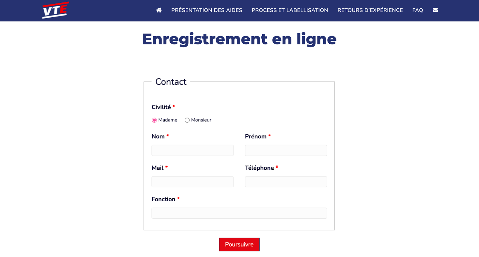 enregistrer contrat VTE vert