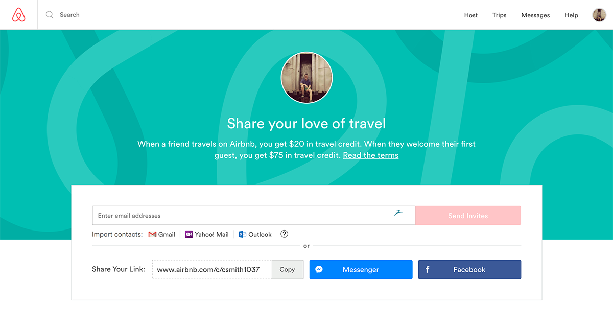 Airbnb’s referral program