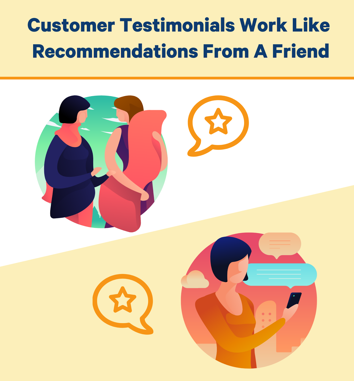 customer testimonials work like recommendations from a friend