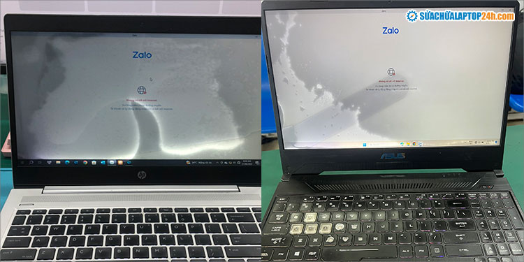 2 trường hợp laptop bị vô nước do dính mưa