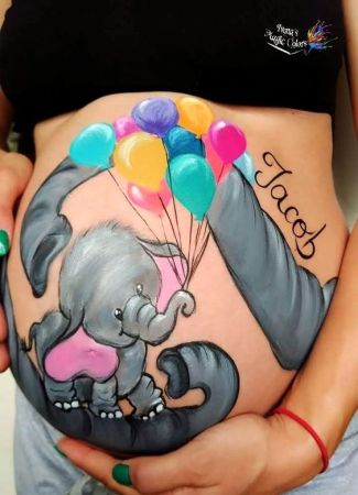 pregnant belly painting ideas