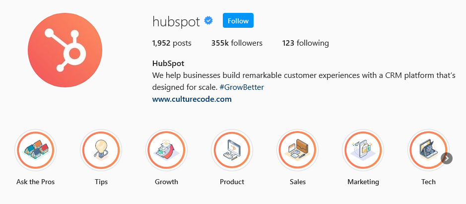 instagram brands hubspot