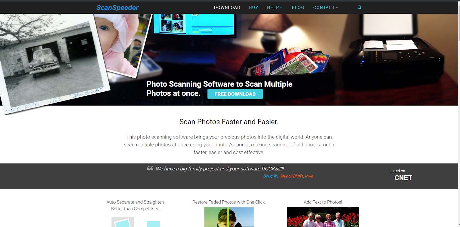 scanspeeder landing page 