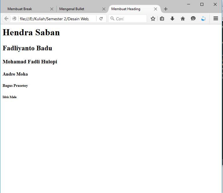 E:\Kuliah\Semester 2\Desain Web\Tugas\Blogspot\MODUL 3\Heading\Hasil.JPG