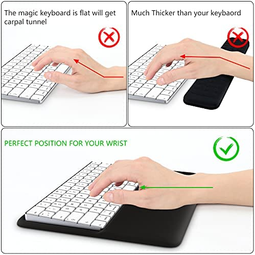 To ensure the correct hand placement while using a gaming keyboard, the wrists should not be bent down or up.