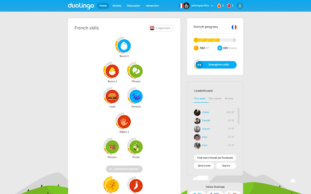 Duolingo en la web - Chrome Web Store