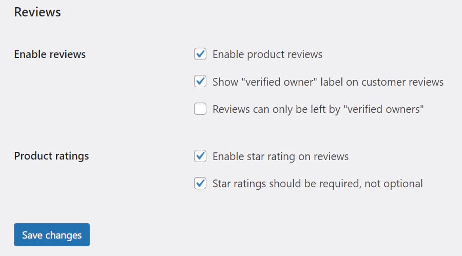 WooCommerce - Enable reviews and configure additional options