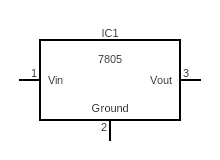 The 7805 IC schematic 