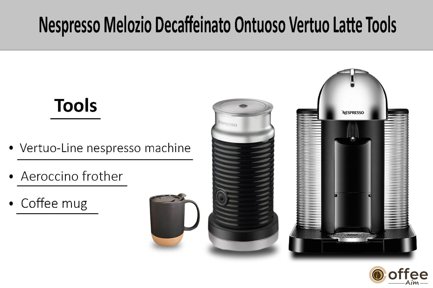 In this image i explain tools for nespresso melozio decaffeinato ontuoso vertuo latte recipe