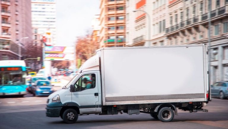 driving a rental truck through San Fran