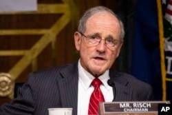 资料照:美国参议院外交关系委员会主席吉姆·里施(Jim Risch)