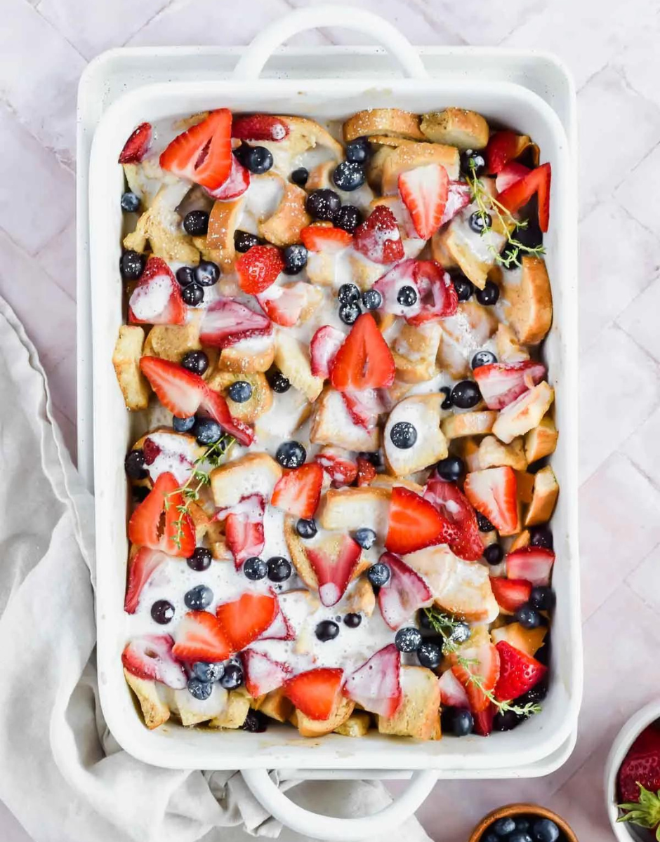 Healthy French Toast Casserole With Berries