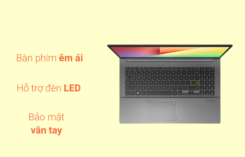 Laptop Asus Vivobook S533EA-BN293T | Bàn phím êm ái