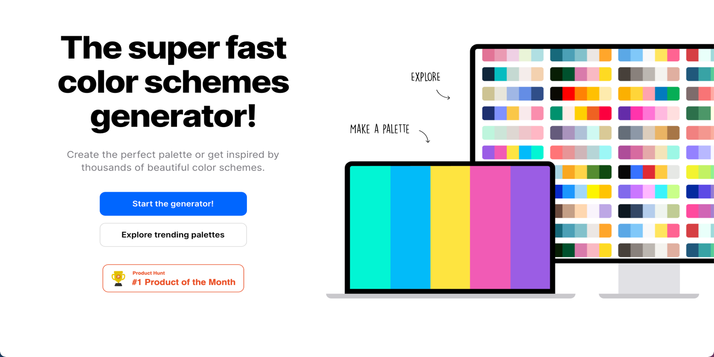 Coolors is a super fast color schemes generator useful in creative design process