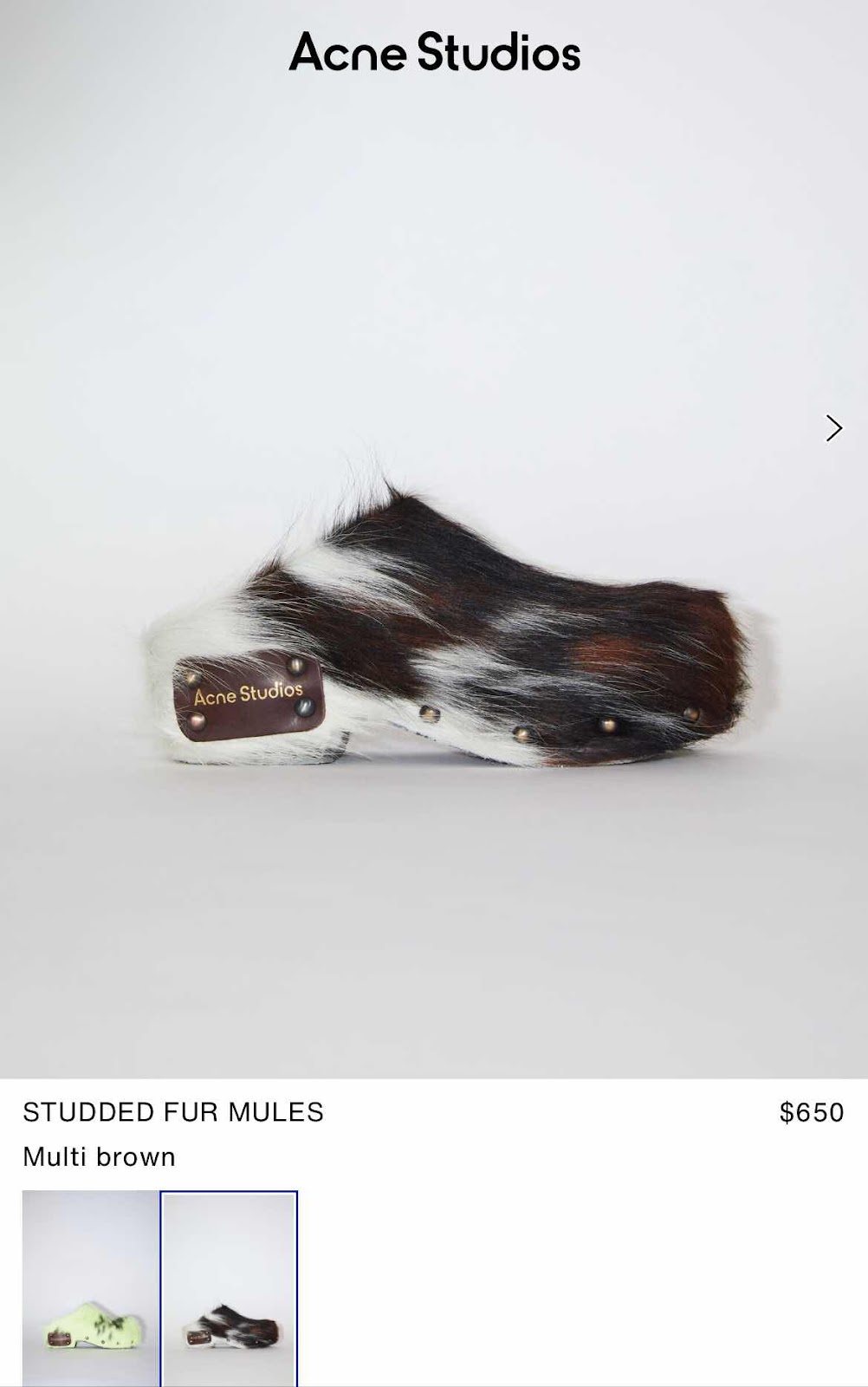 Current Obsession: Acne Studio Studded Fur Mules