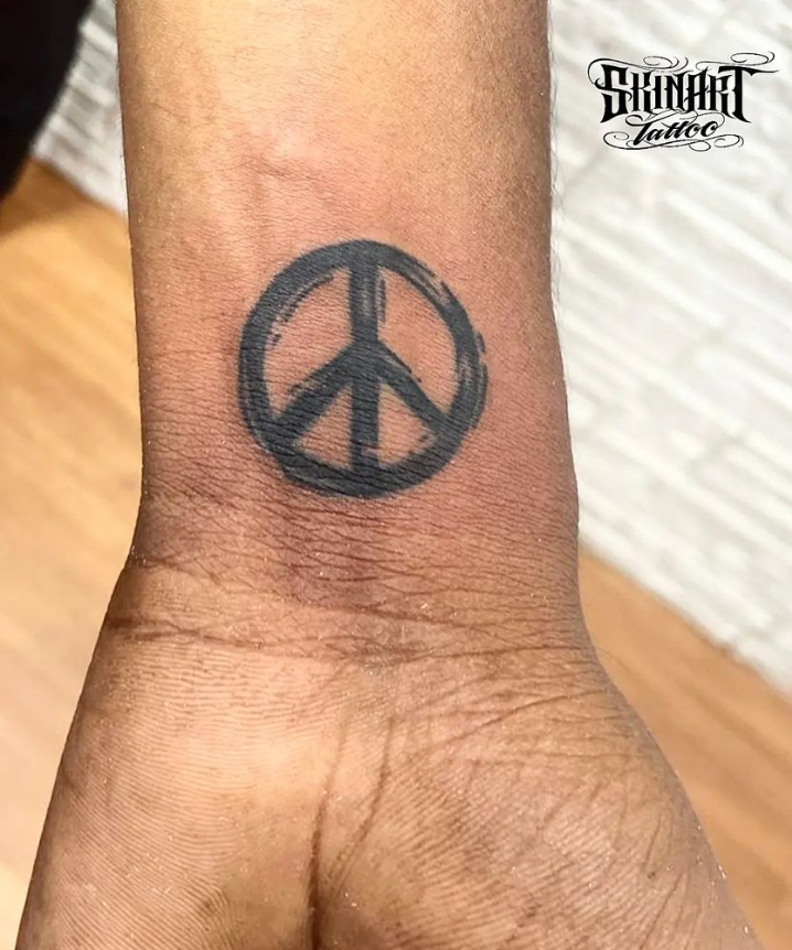 Nice Black Peace Tattoo
