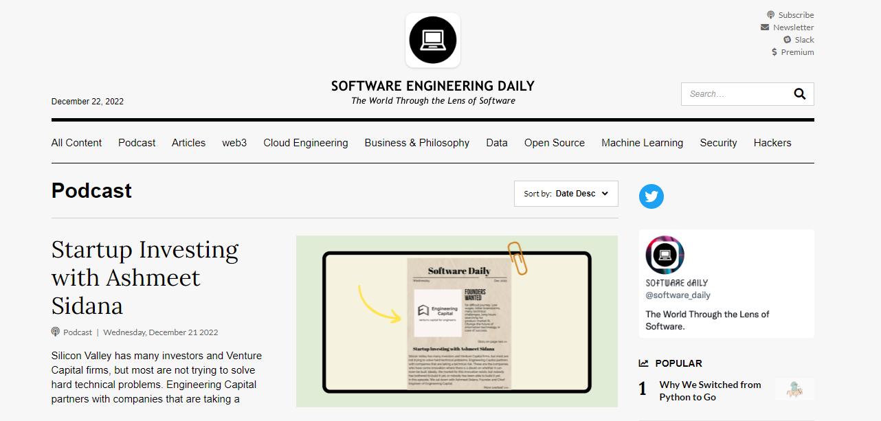Software Engineering Daily Podcasts