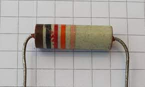 A carbon composition resistor 
