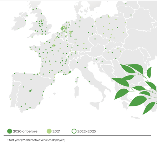 DPDgroup vai investir 200 milhões de euros para tornar 225 cidades europeias mais verdes até 2025