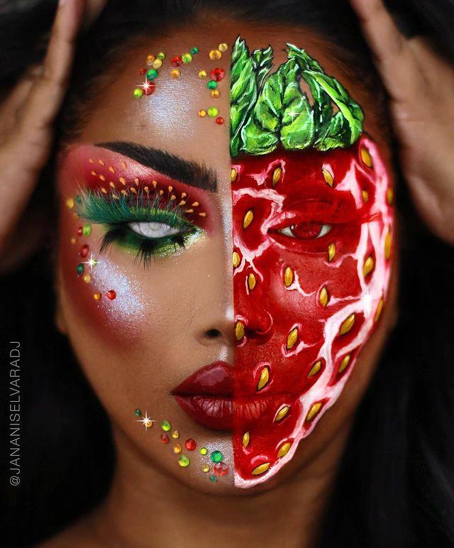 Strawberry Creative Makeup