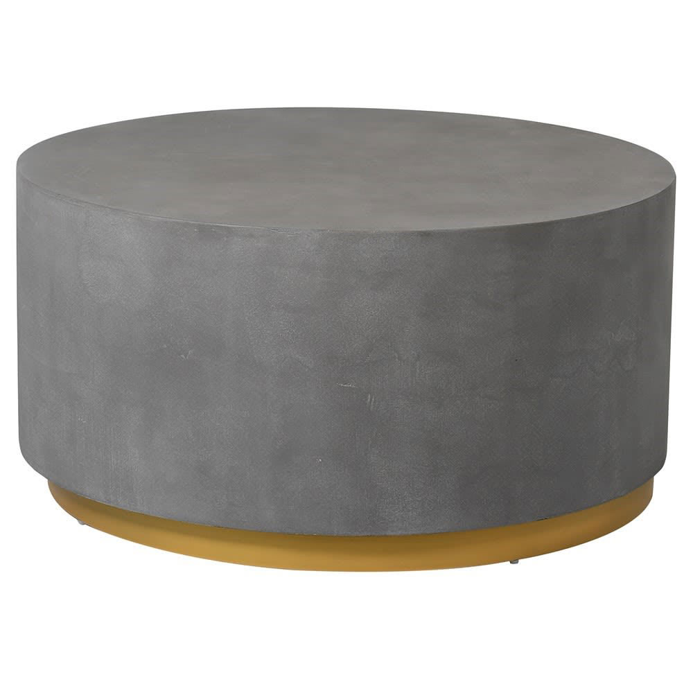 Modern Concrete Look Round Coffee Table