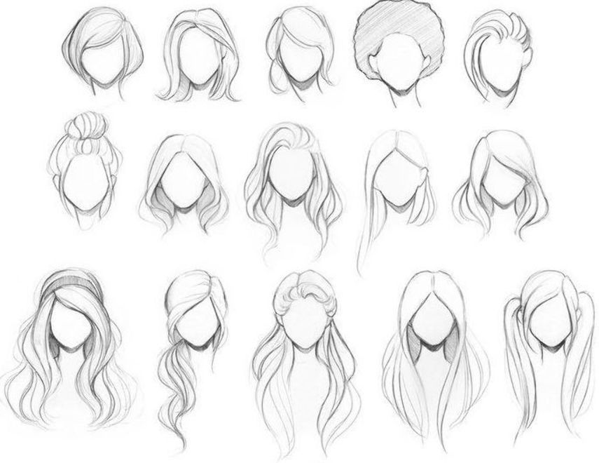 Female hairs Drawing