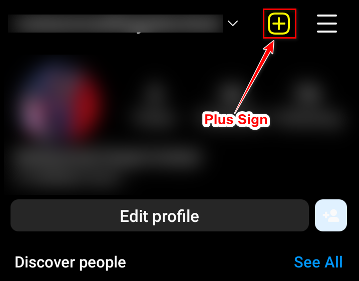 instagram profile option