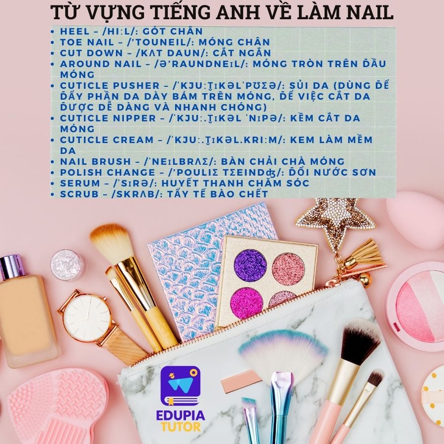 Từ vựng tiếng Anh về làm nail