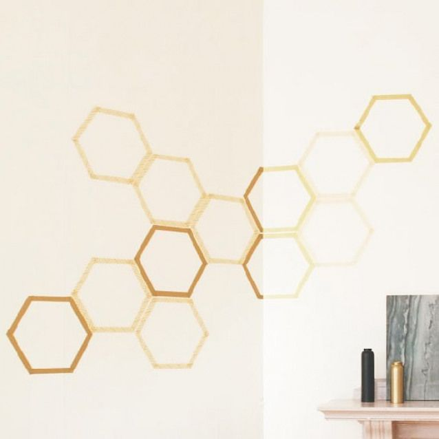 hiasan dinding stik es krim hexagonal