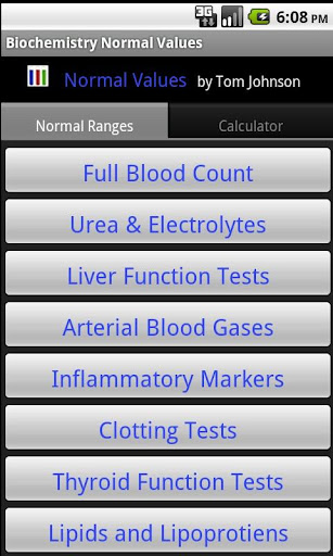 Download Biochemistry Normal Values apk