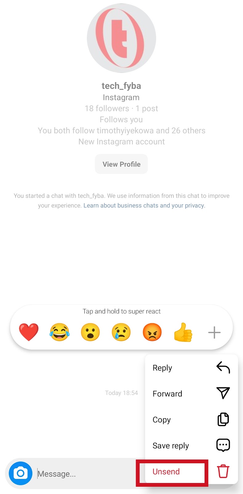 How To Unsend A Message On Instagram