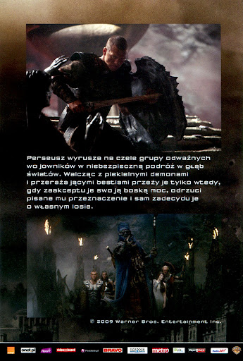 Tył ulotki filmu 'Starcie Tytanów'