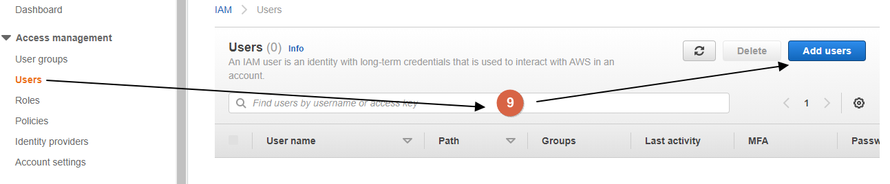 Create an IAM user in AWS rB F5SScU2doR UpP2q tx79tFJLl ybddedceHmM7u5XD 8vpgseAa9LPX6po87D9ZVsa8rVJBI8LEu tsdKEKBGBotewGV7nhraEZ1ERYDmYMMxqorpJRizkm NTFmVBPEbTaZ