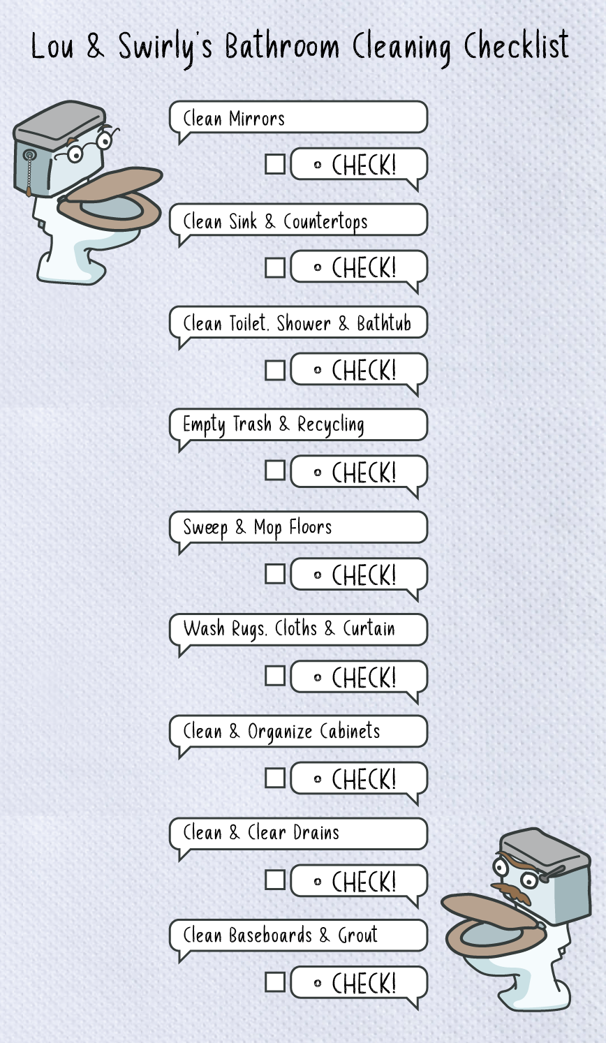 Bathroom Cleaning Checklist