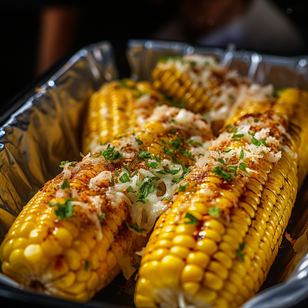 a tray of corn