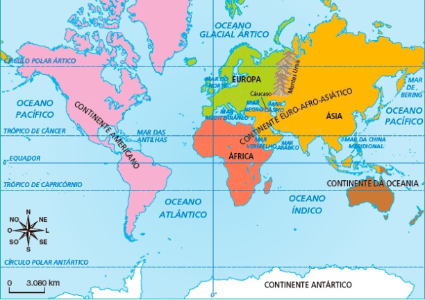 Mapa-múndi: continentes, países, oceanos - Mundo Educação