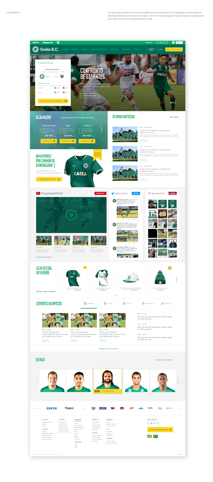 Page from the Brand Identity Manual for the Goias Soccer Team