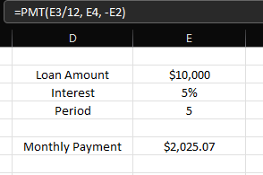 How to Calculate Periodic Payment for a Loan in Excel