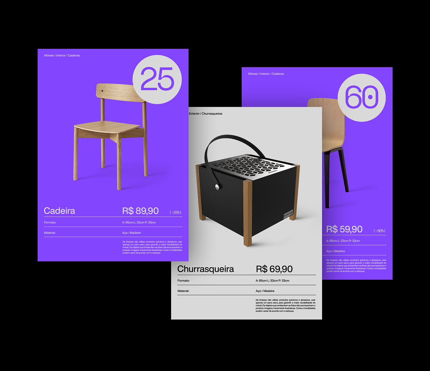 Ecommerce Marketplace minimal modern purple shop store typography  